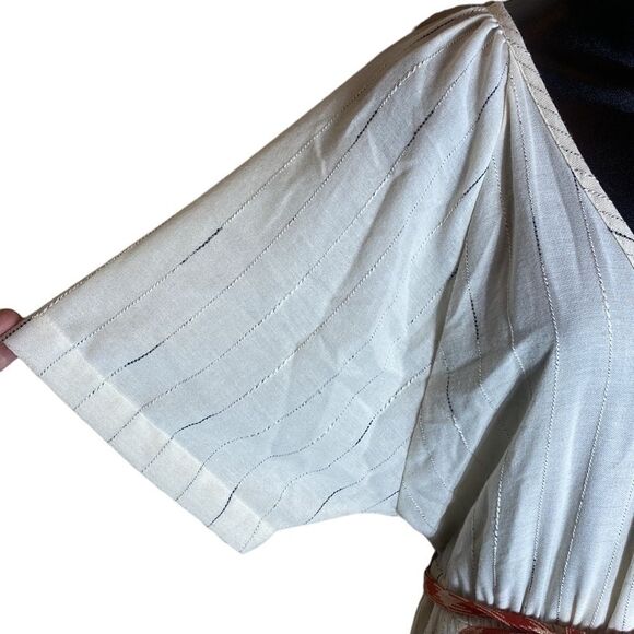 Anthropologie feather & bone ‘soleil’ jumpsuit pantsuit cream w striping small - Picture 6 of 11